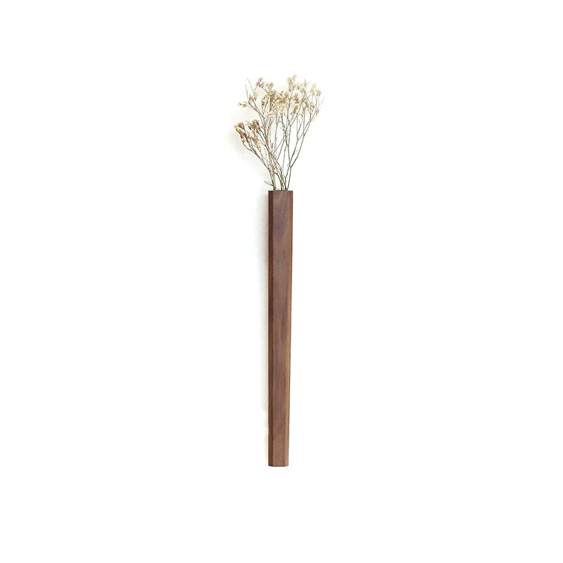 Walnut Hanging Wall Vase