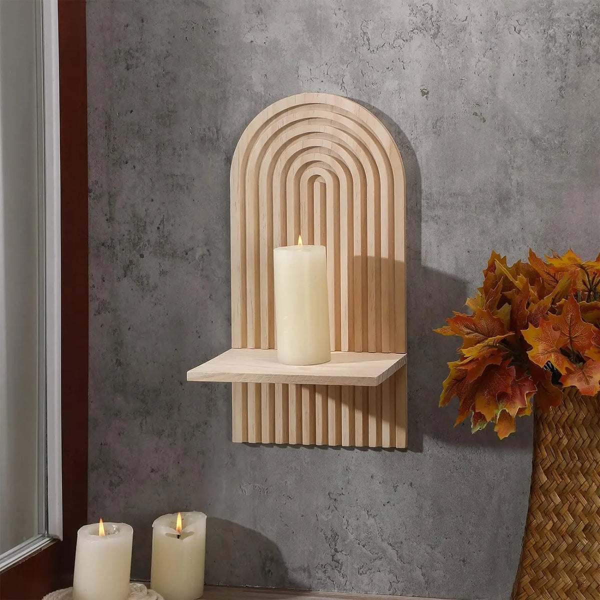 Floating Wood Wall Shelf