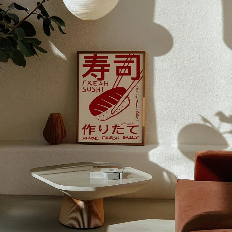 Japandi Sushi Print