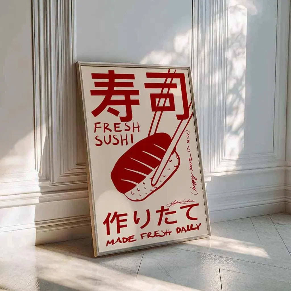 Japandi Sushi Print