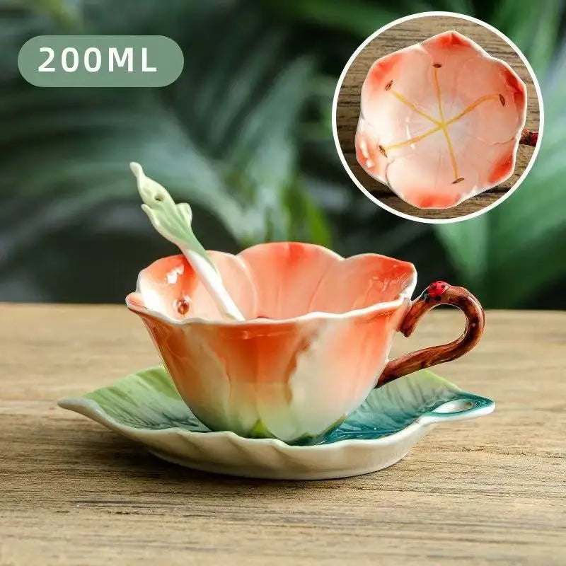Blossom Ceramic Mug & Saucer