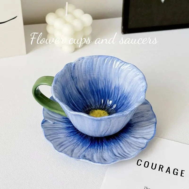 Blossom Ceramic Mug & Saucer