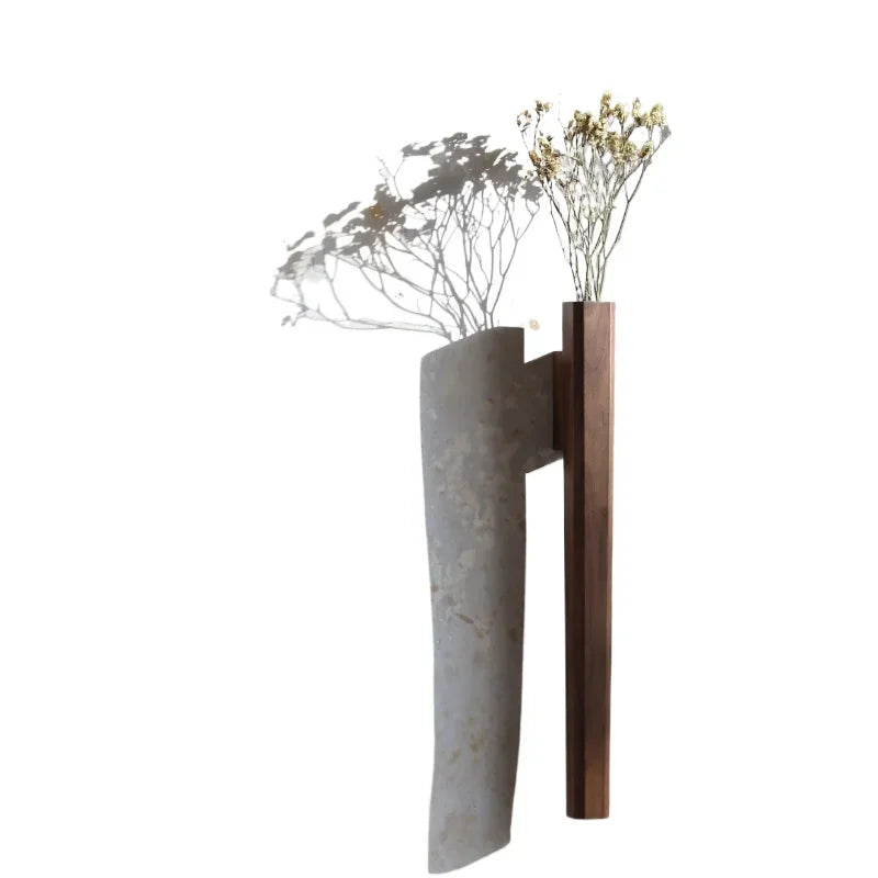 Walnut Hanging Wall Vase