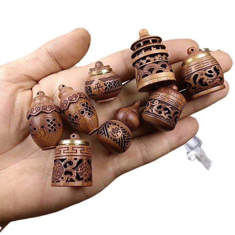 Carved Wood Bud Vase