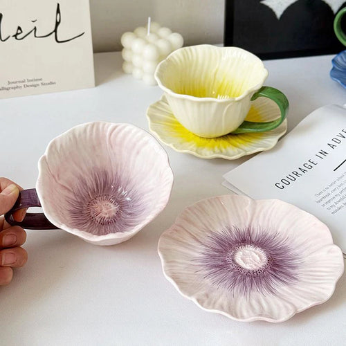 Blossom Ceramic Mug & Saucer