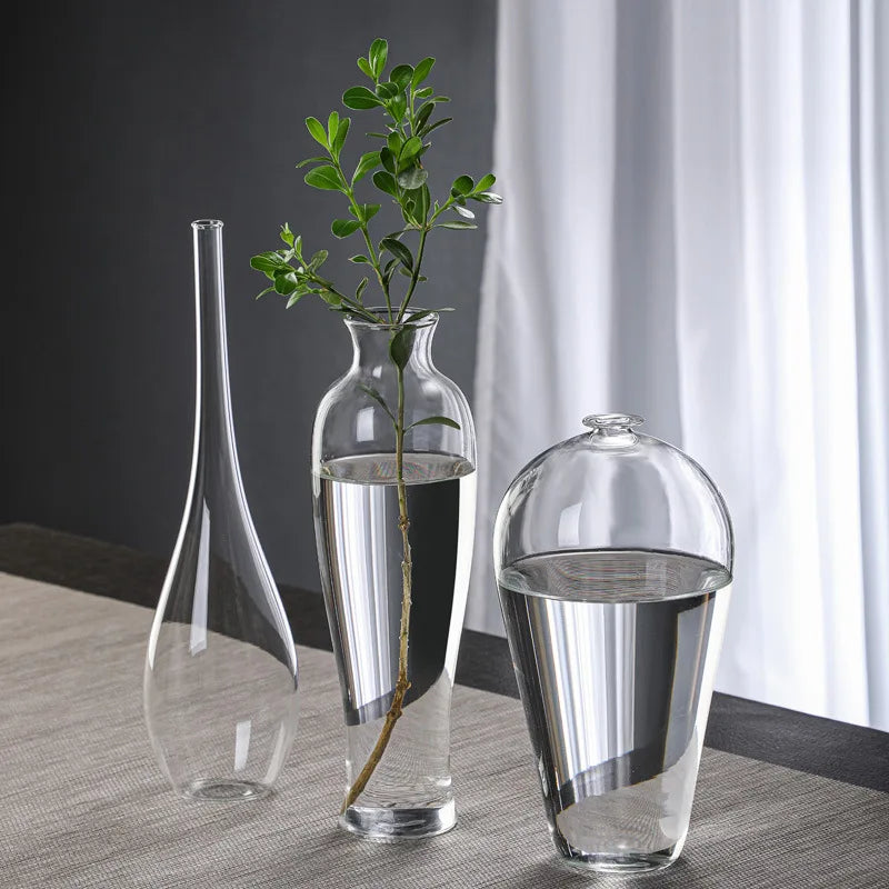 Clear Glass Zen Vase