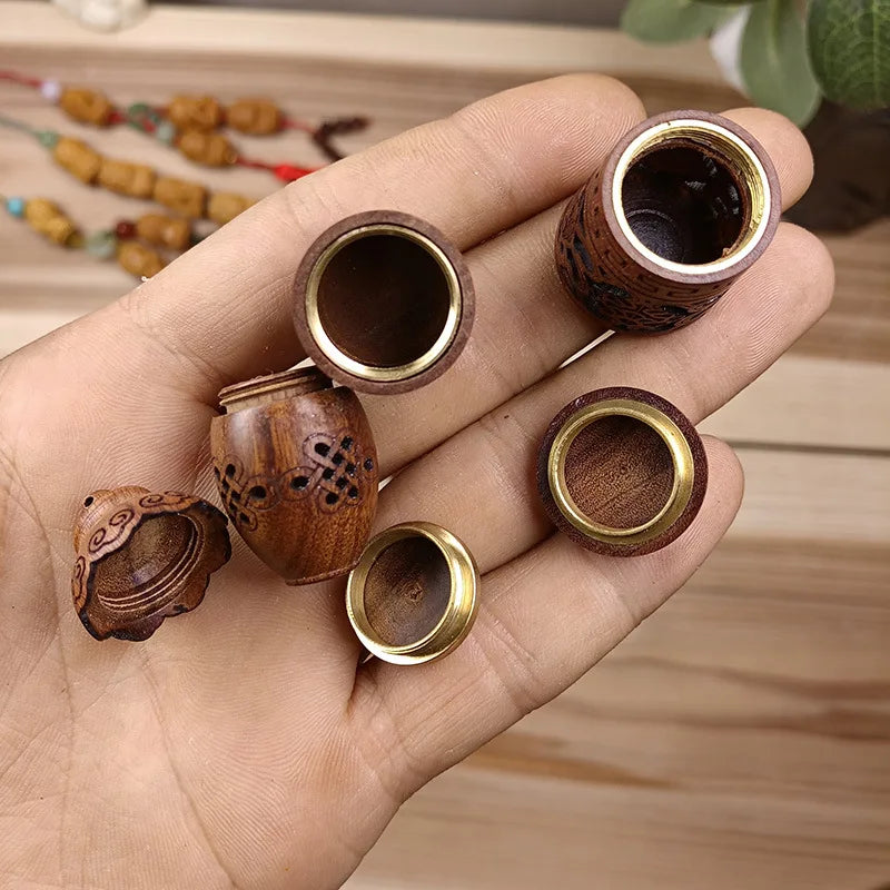 Carved Wood Bud Vase