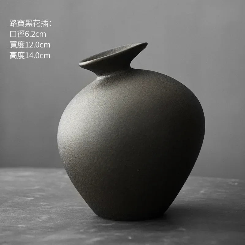 Black Terracotta Vase