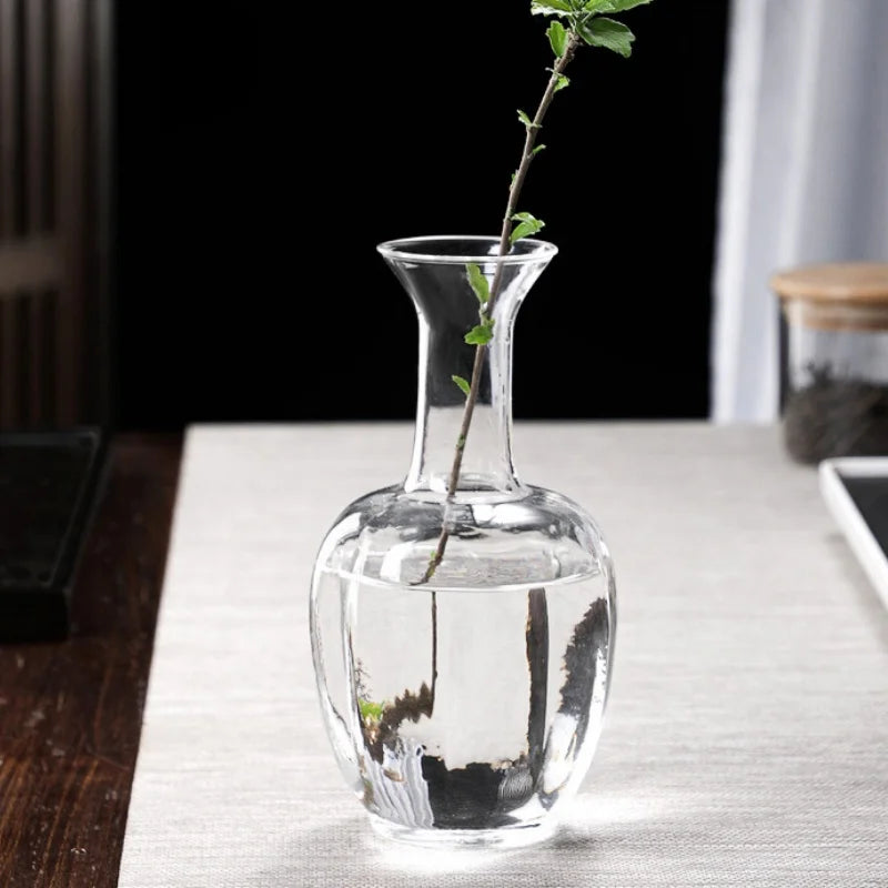 Clear Glass Zen Vase