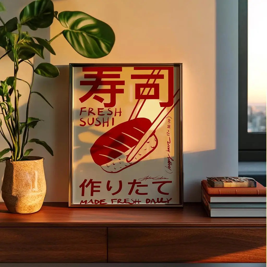 Japandi Sushi Print