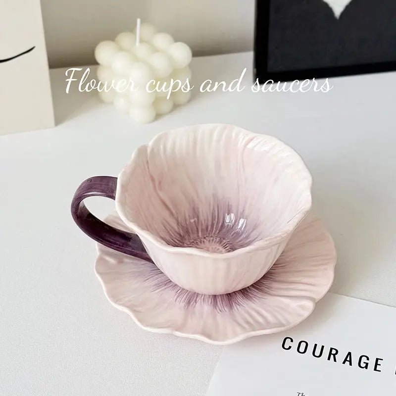 Blossom Ceramic Mug & Saucer