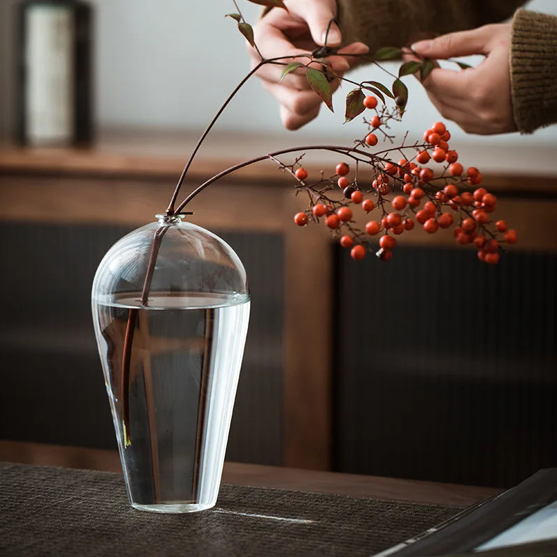 Clear Glass Zen Vase