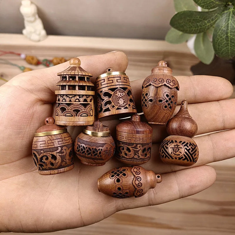 Carved Wood Bud Vase
