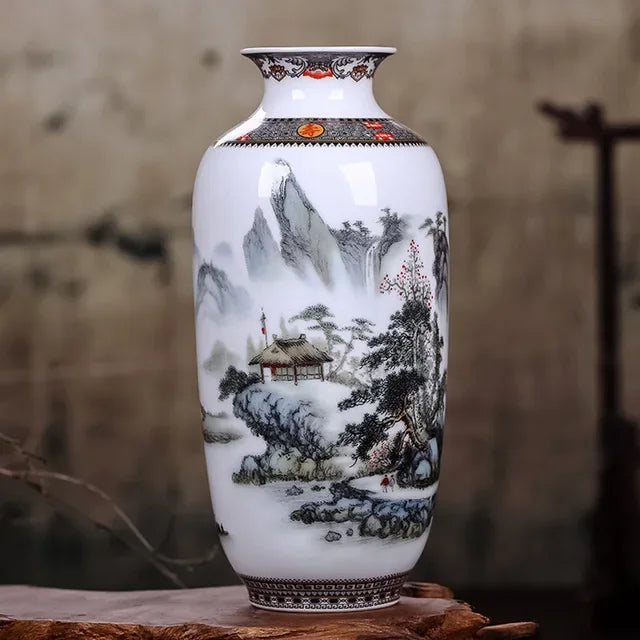 Jingdezhen Ceramic Vase, Tall