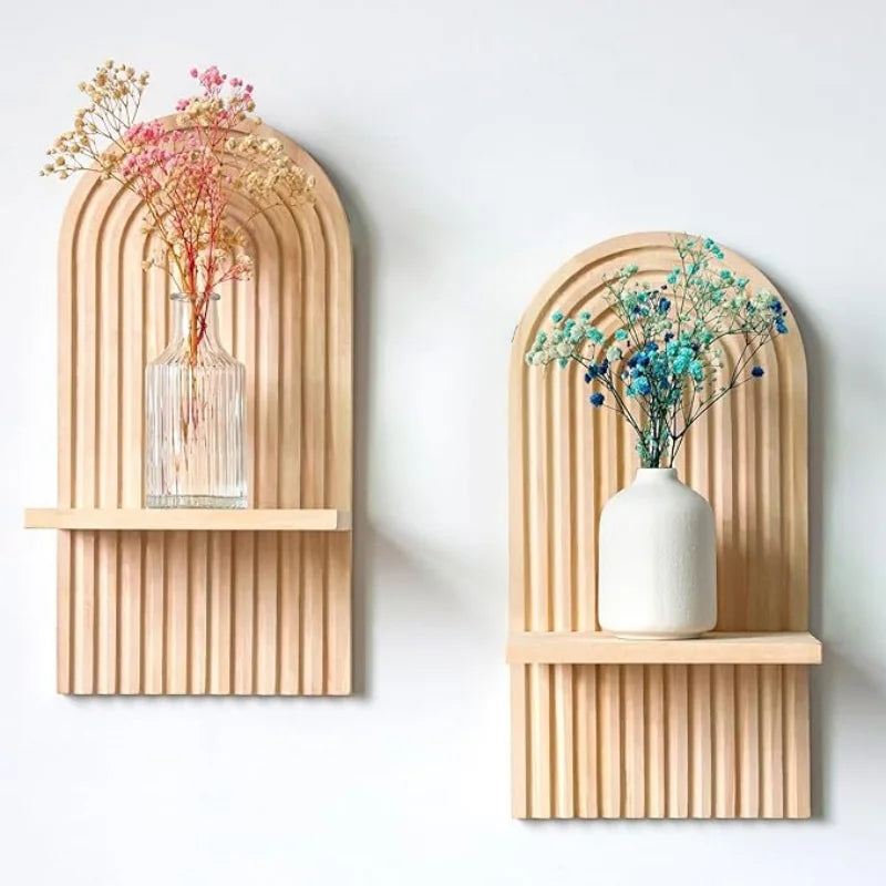 Floating Wood Wall Shelf