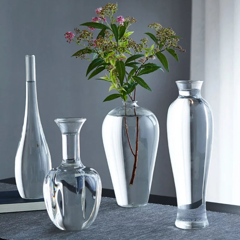 Clear Glass Zen Vase