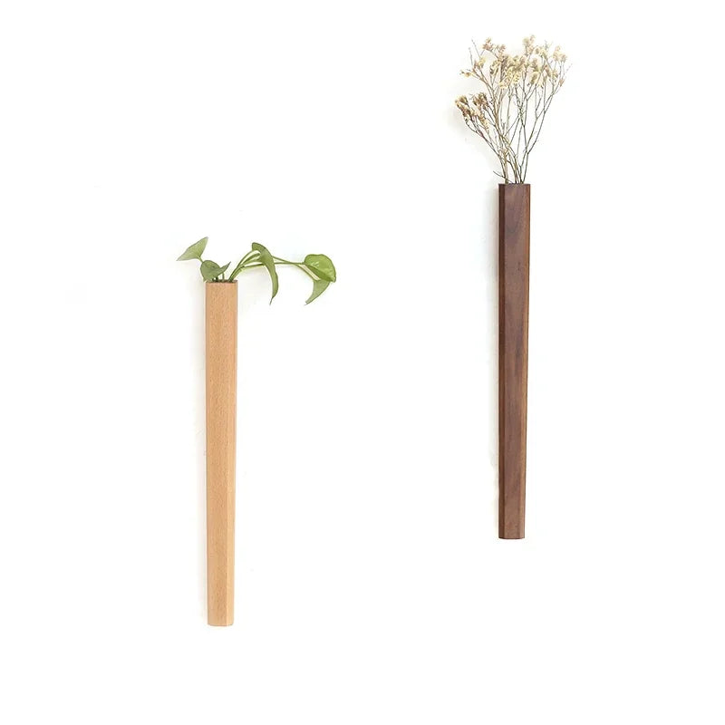 Walnut Hanging Wall Vase
