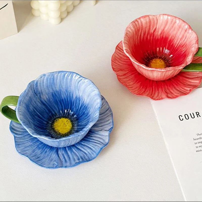 Blossom Ceramic Mug & Saucer