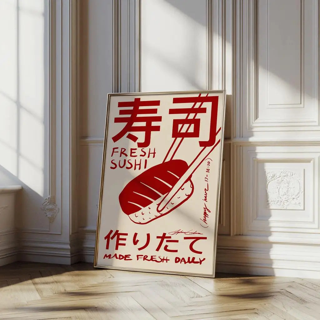 Japandi Sushi Print