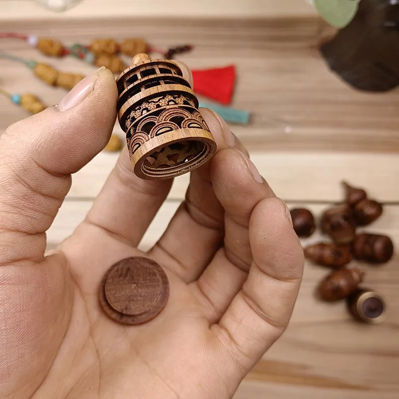 Carved Wood Bud Vase