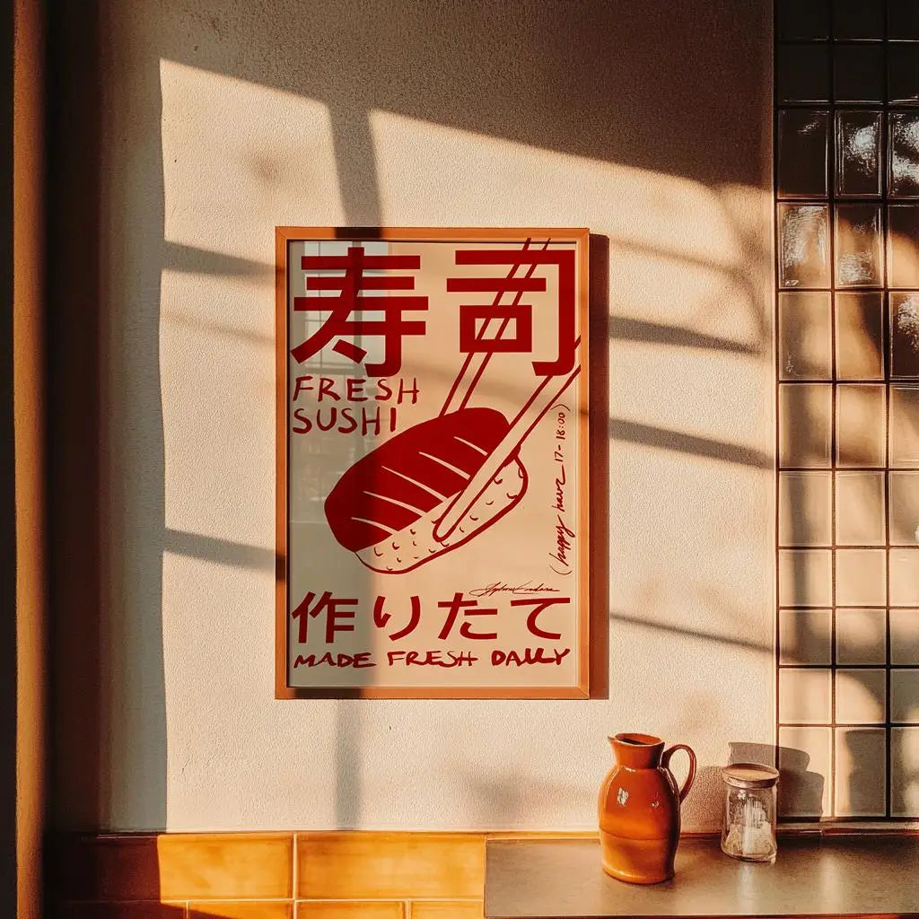 Japandi Sushi Print