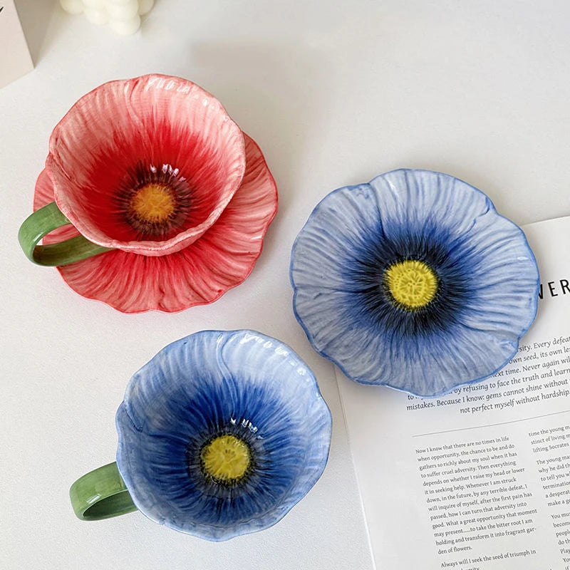 Blossom Ceramic Mug & Saucer