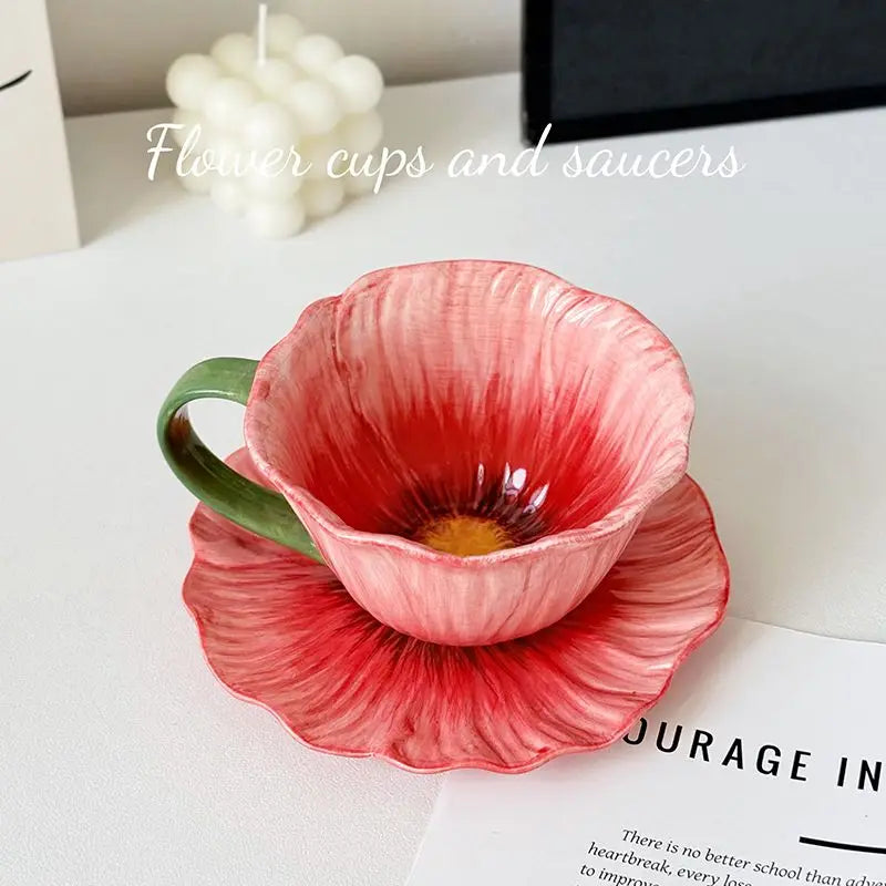 Blossom Ceramic Mug & Saucer